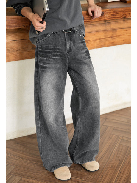 Liber Autumn Men's Pocket decoration Jeans