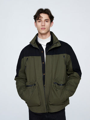 Multiple Pockets All-match Color Matching Windproof Outdoor Work Jacket