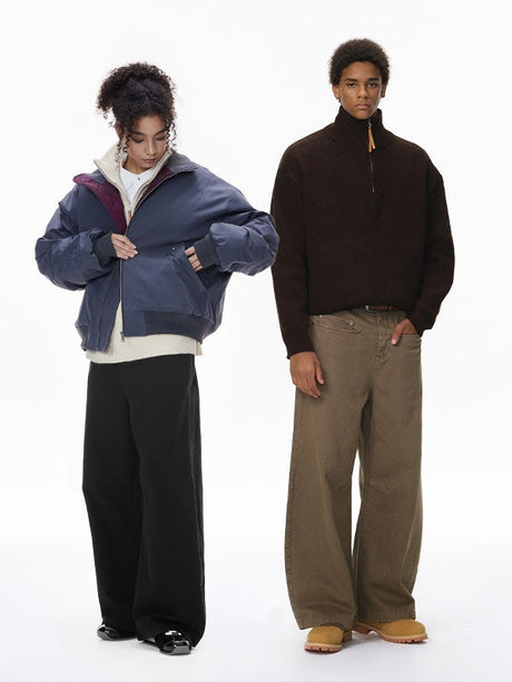 Liber Autumn Men's Pocket decoration Solid Color Pants