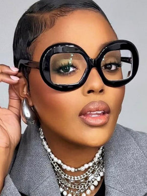 Irregularly Shaped Full-frame Round Fashion Glasses