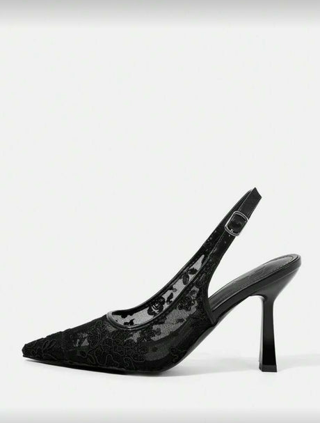 Lace Mesh High Heels