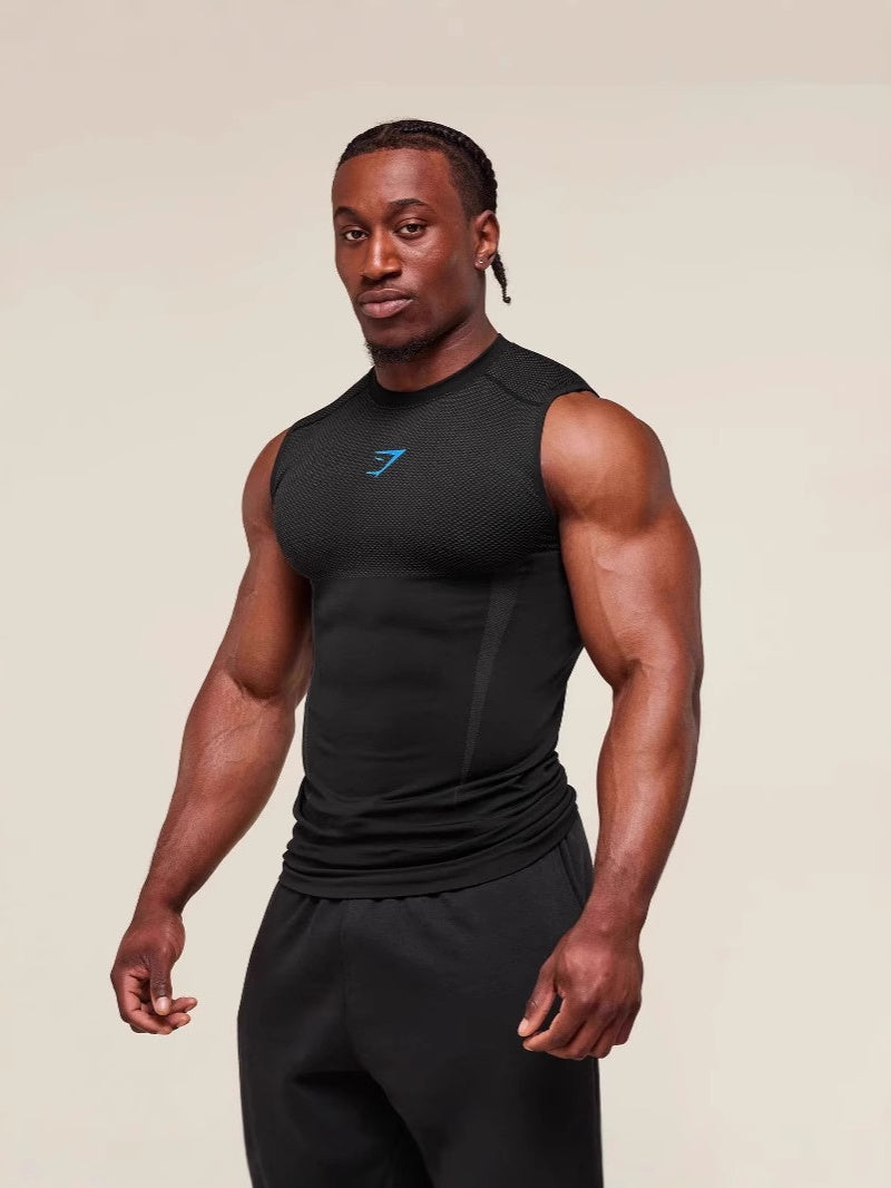 GYMSHARK Fitness Stretch Breathable Tight Tank Tops