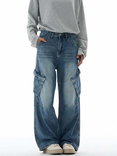 Liber Autumn Neutral wear Pocket decoration Jeans