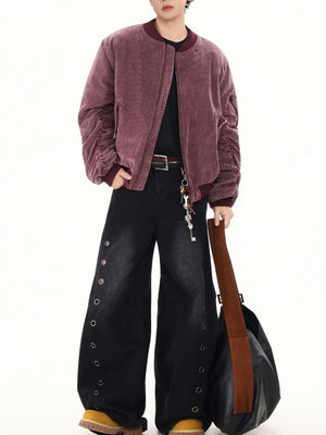 Retro Corduroy Tooling Quilted Jackets