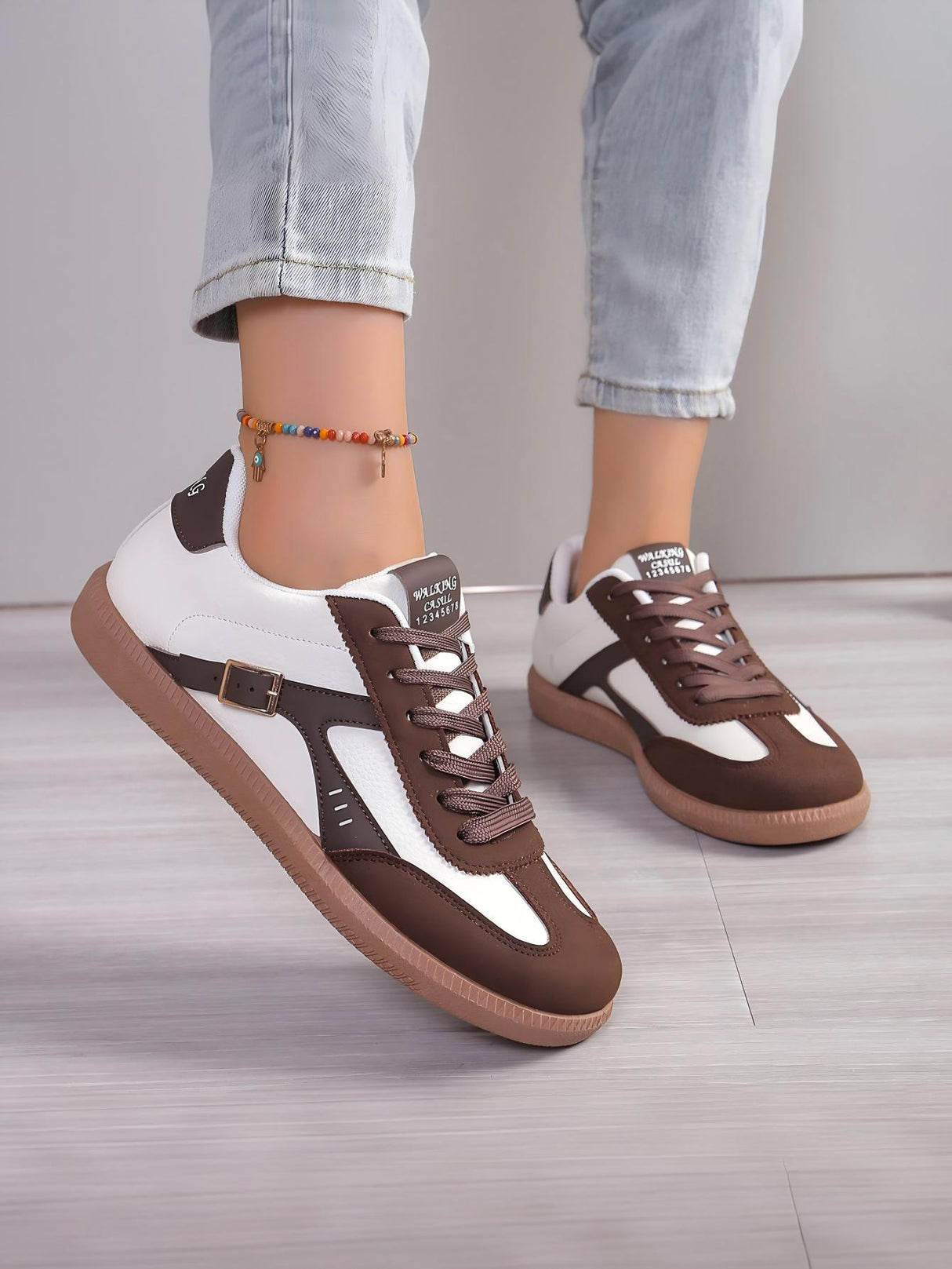 Retro Color-blocked German Training Shoes And Sneakers