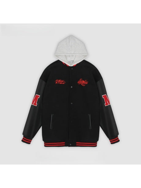 Liber Autumn Neutral wear Pocket decoration Letter Jackets