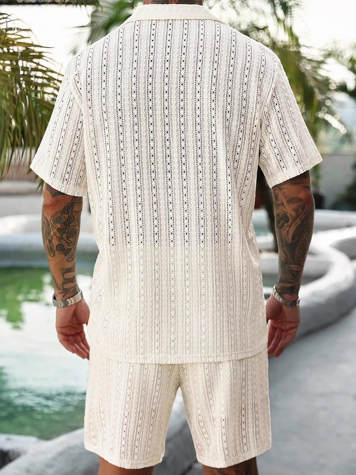Hollow Out Breathable 2-piece Sets Set