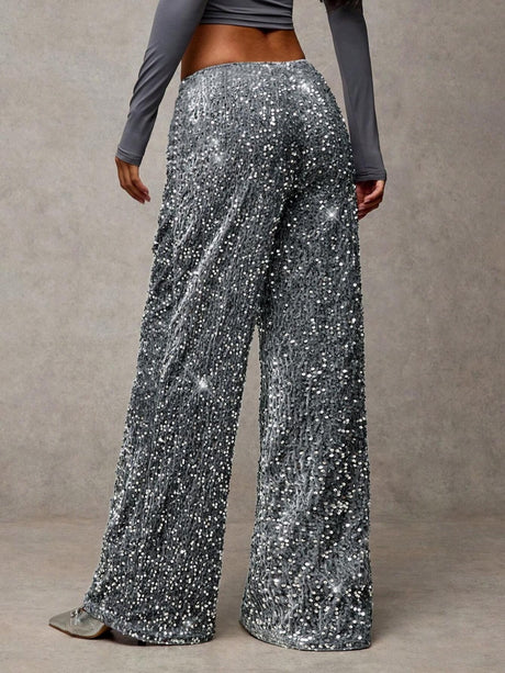 Drawstring Slimming Stretch Straight Leg Trousers