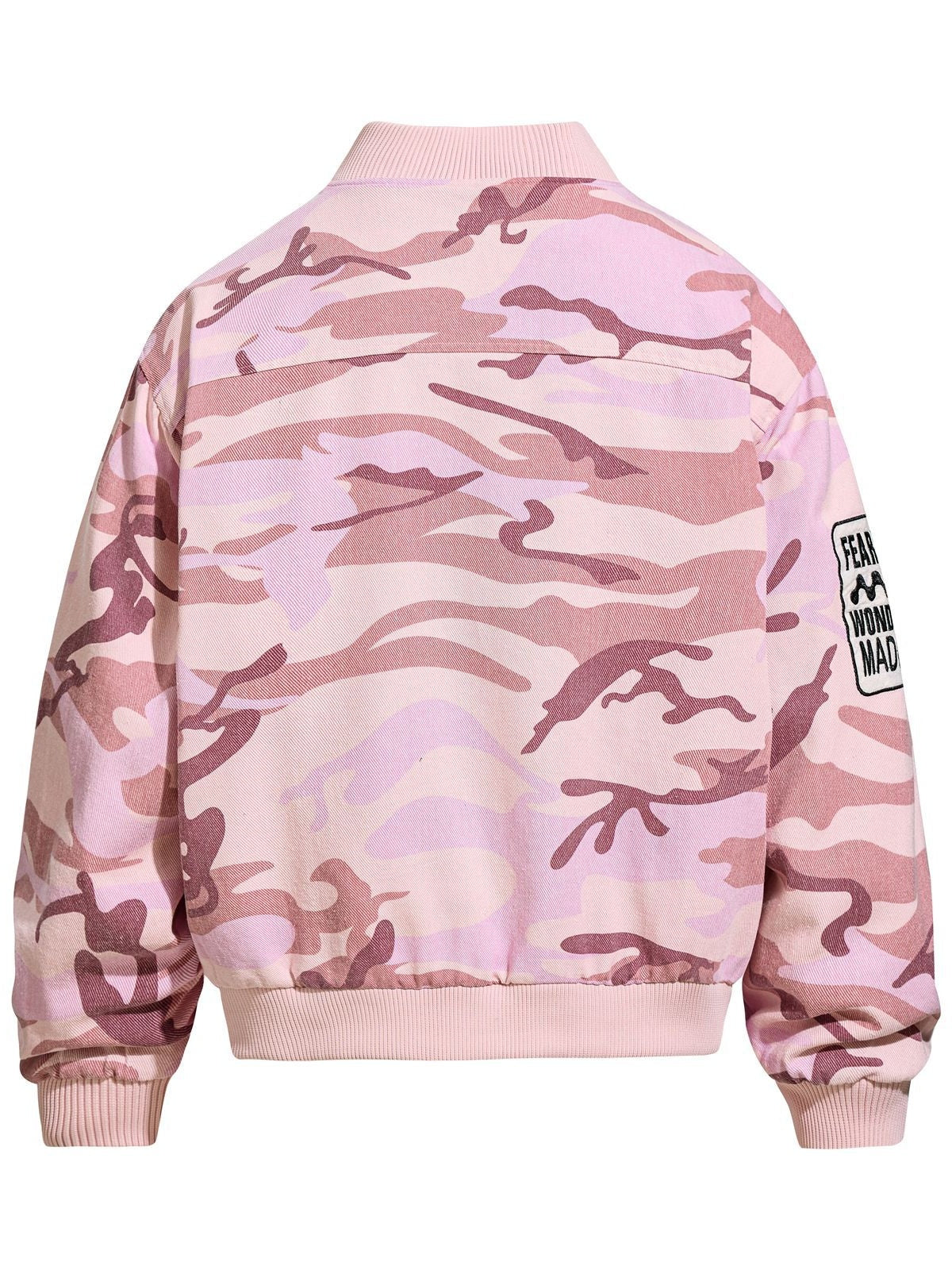 Retro Letter Embroidery Camouflage Plush Work Jacket