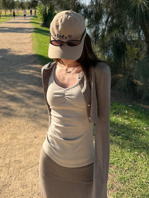 Korean Style Slim-fit Bodycon Two-piece Set