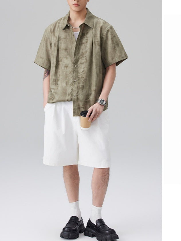 Tie-dye Loose-fit Flax Shirts