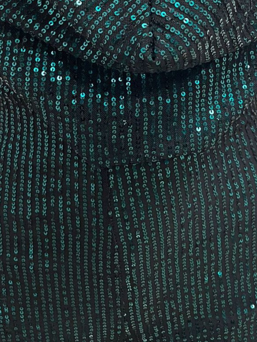 Sleeveless Halter Sequined Jumpsuit