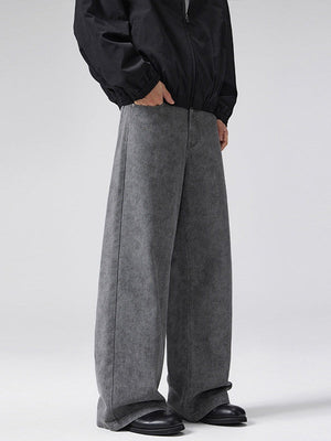 Retro Tie-dye Printed A-shaped Old Loose Floor-length Trousers