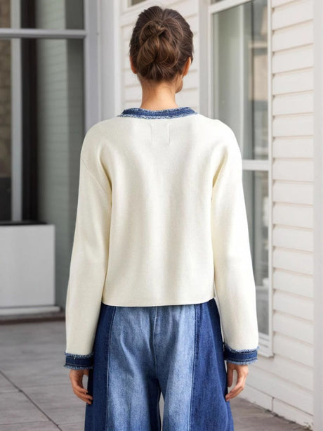 Liber Autumn women's clothing color matching buttons Patchwork jacket