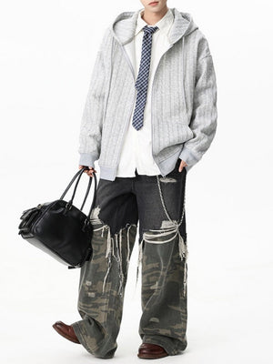 Liber Autumn Neutral wear Jacquard Solid Color Sweatshirts&Hoodies