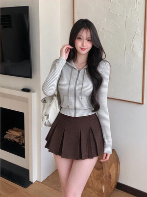 Stunning Striped Hooded Jacket That Accentuates Your Figure