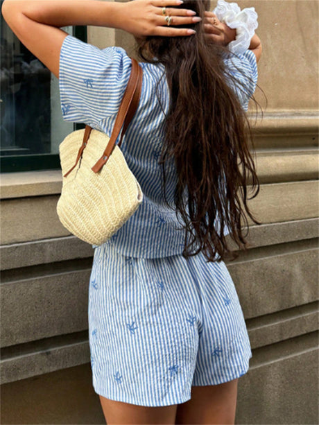 Liber Summer Women's Stripes Stripes 2-piece Sets