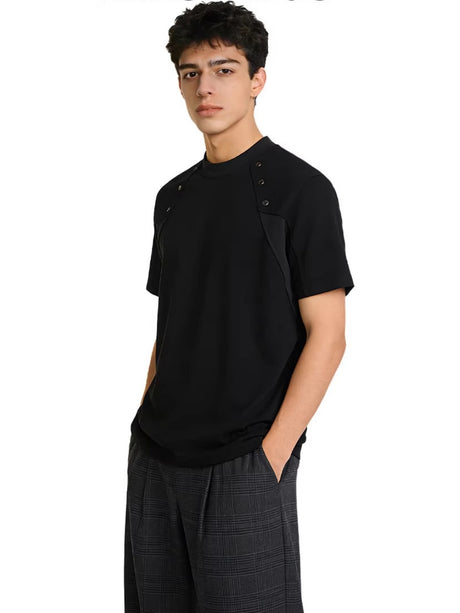 Cleanfit Metal Buckle Solid Color T-shirts