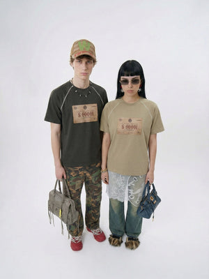 Retro Raglan Printed T-shirts