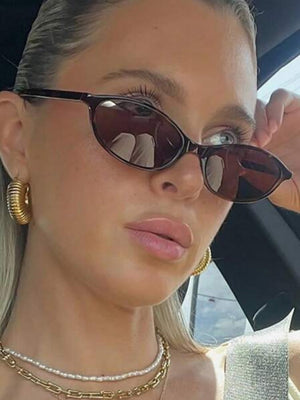 Stylish Oval-framed Sunglasses