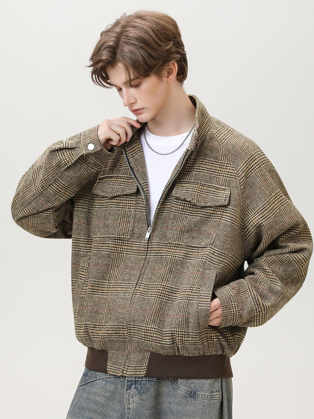 Liber Autumn Men's Plaid Jackets