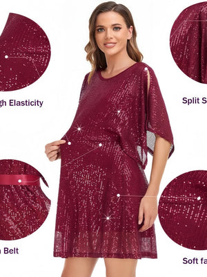 Strap-on Sequins Mini&Short Dresses