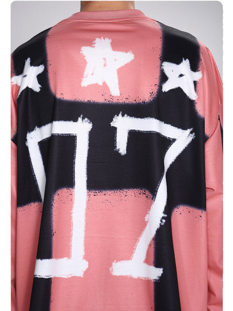 Liber Autumn Neutral wear Printed Letter T-shirts