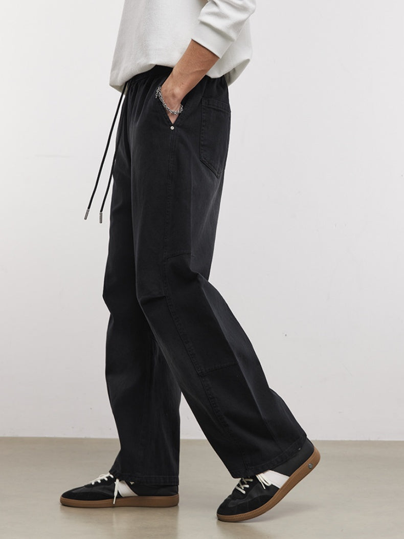 Leisure Straight-fit 3D Cutting Pants