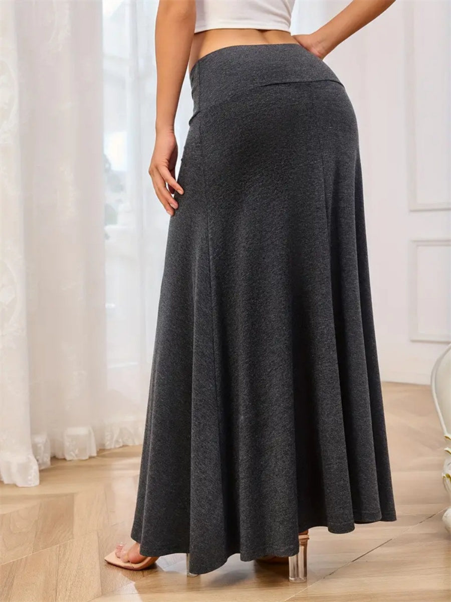 Knitting Solid Color Leisure Skirts