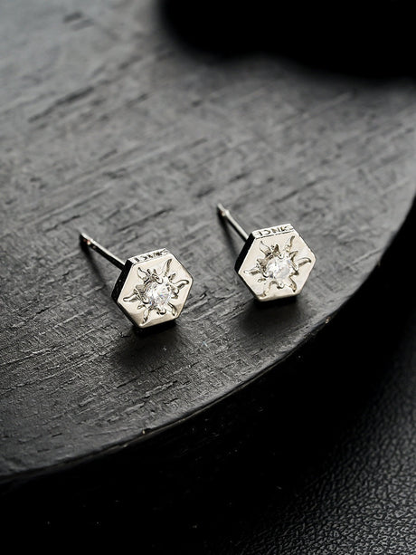 Sun Hexagon Earrings