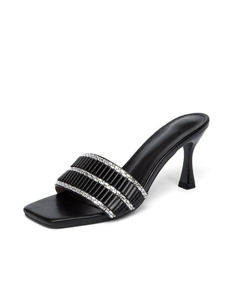 Diamond-embellished Women's High-heeled Sandals