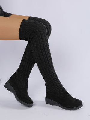 Over-the-knee Knitted Women's Boots
