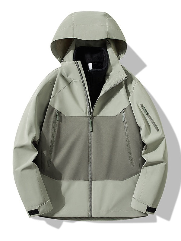 Hard Shell Triple Removable Fleece Water Proof Antifouling Windproof Windproof Jacket