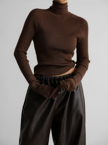 Drawstring Ankle Lantern Pants Loose Leather Pants PU Leather Trousers