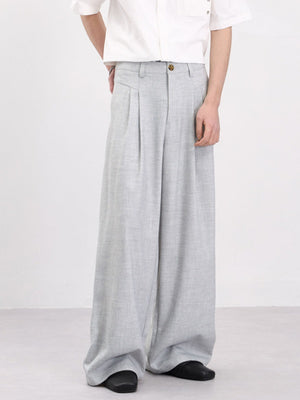 Old Money Style Stereo Pleating Dress Pants Pants
