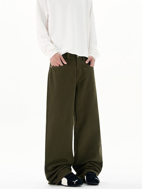Vintage Simple Straight-fit Pants