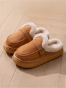 Solid Color Thick-soled Slippers