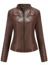 Street Cool Thin Three-dimensional Decoration Leather Jacket