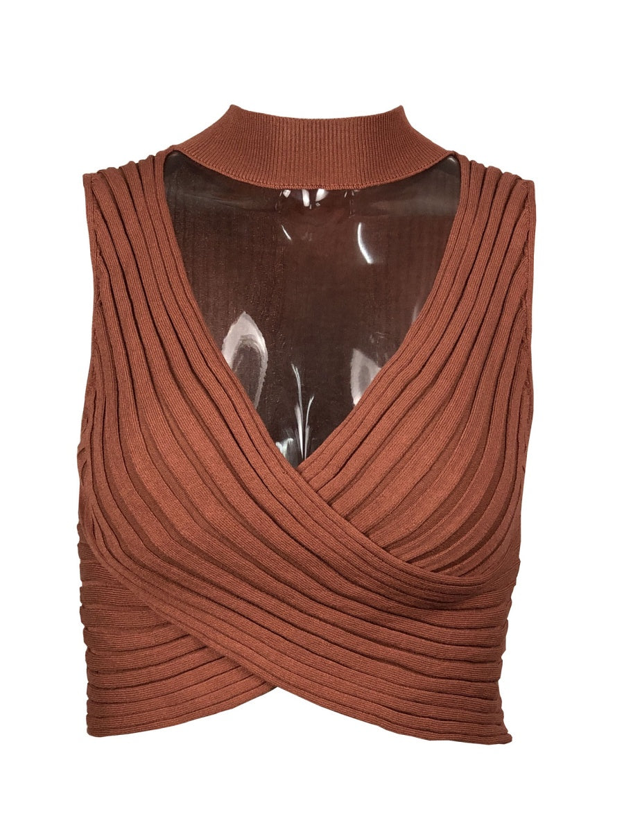 Liber Summer Women's Backless Harlter Top