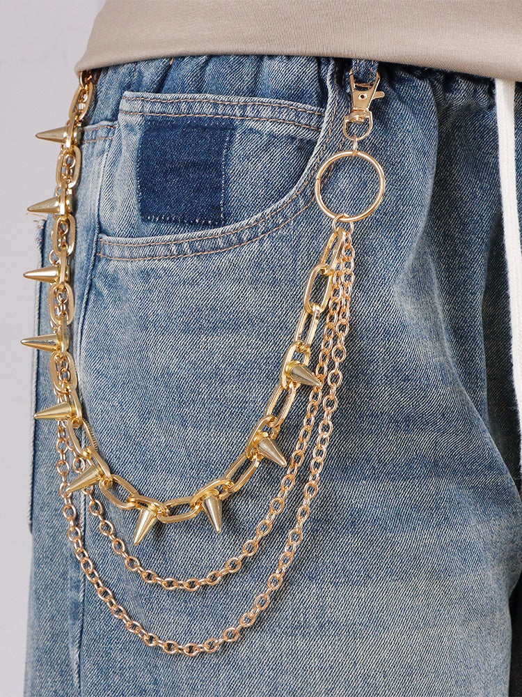 Hip Hop Punk Studs  Waist Chains