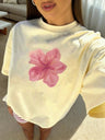 Casual And Versatile 3D Letter Pattern T-shirt