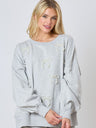 Christmas Pearl Bow Long Sleeve Top Casual Sweatshirt