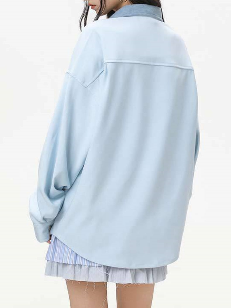 Color-blocked Studs Shirts