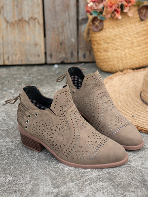 Hollowed-out Open-toe Women's Boots