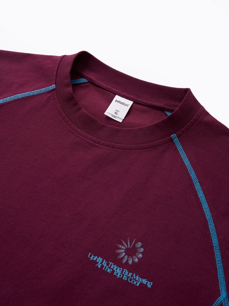 T-shirts imprimés goutte d'eau de sport à blocs de couleurs