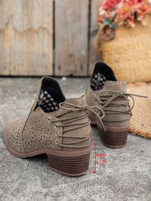 Hollowed-out Open-toe Women's Boots