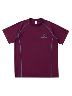 T-shirts imprimés goutte d'eau de sport à blocs de couleurs