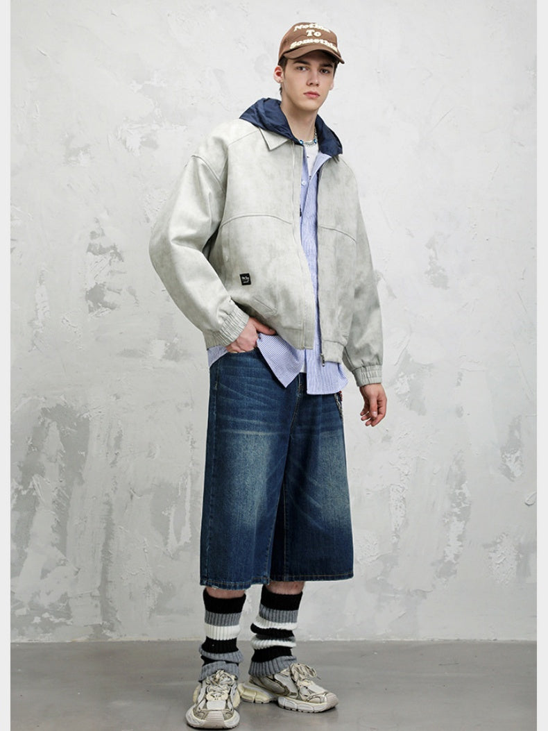 Retro Barn Wind Old Money Style Lapel Flight Jacket