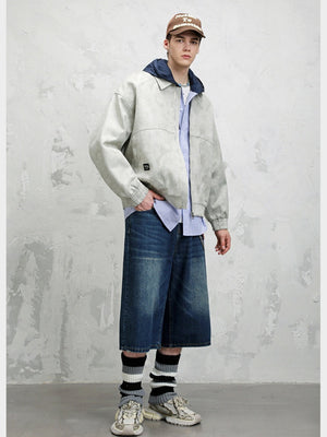 Retro Barn Wind Old Money Style Lapel Flight Jacket