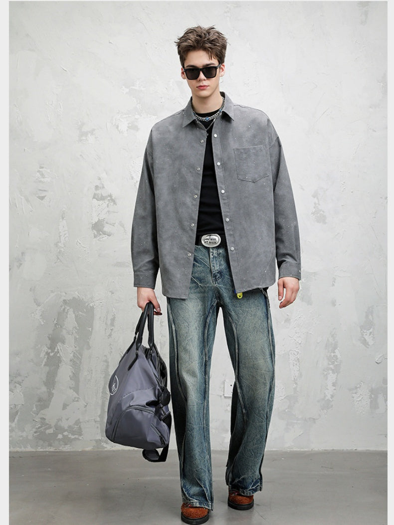 Design Tie-dye Long-sleeved Shirt